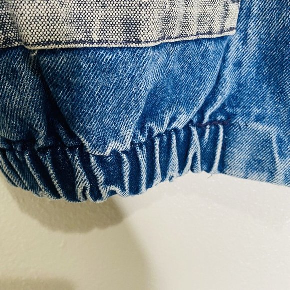 Ciotti Denim Vtg Jean Jacket Bomber Sz M Y2K Color Block Skater Streetwear 80s - Picture 6 of 13
